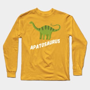 Fun Apatosaurus Dinosaur Design Long Sleeve T-Shirt